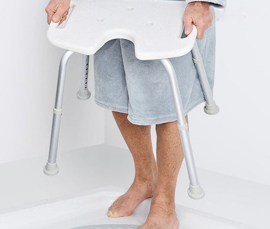 Portable Bathroom Shower Chair Height Adjustable Bathing Stool