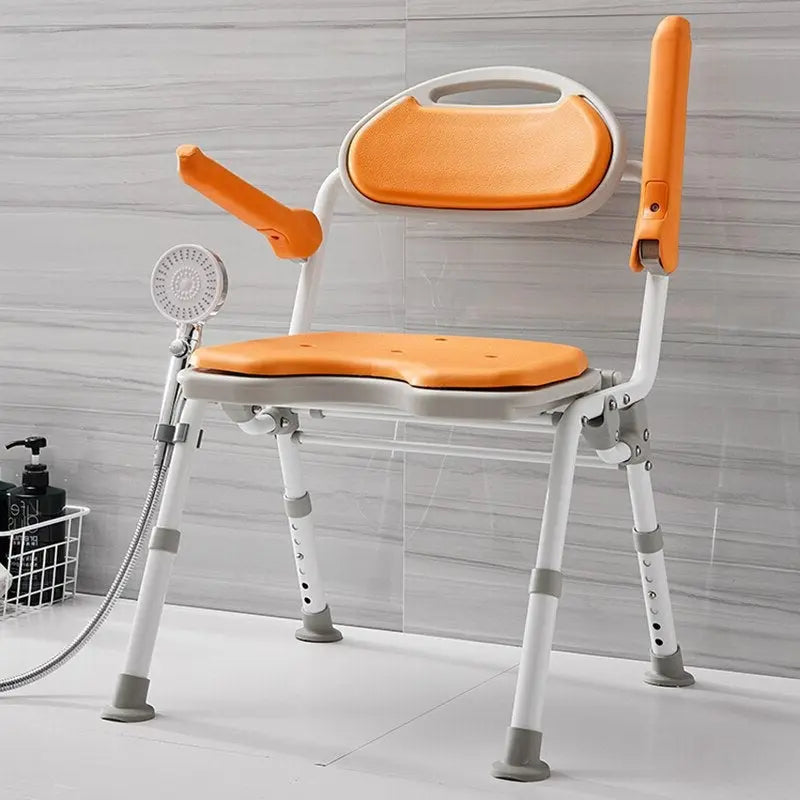 Elderly Bath Shower Chair Folding Toilet Sitting Non-Slip Shower Stool Care Curated