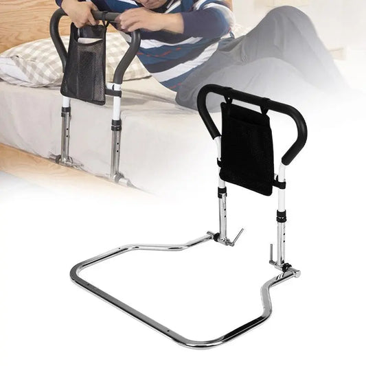 Bed Railing With Storage Bag Handle Support Bed Height Adjustable Armrest Elderly Care Care Curated