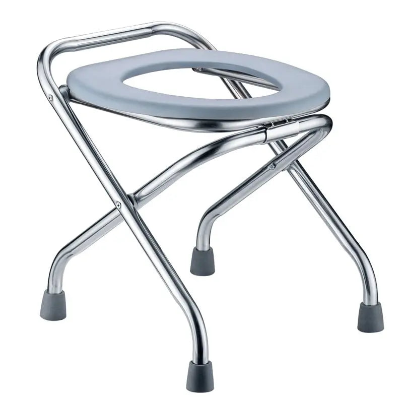 Lightweight Toilet Stainless Steel Stool Chair Foldable Commode for Pregnant Elderly Care Curated