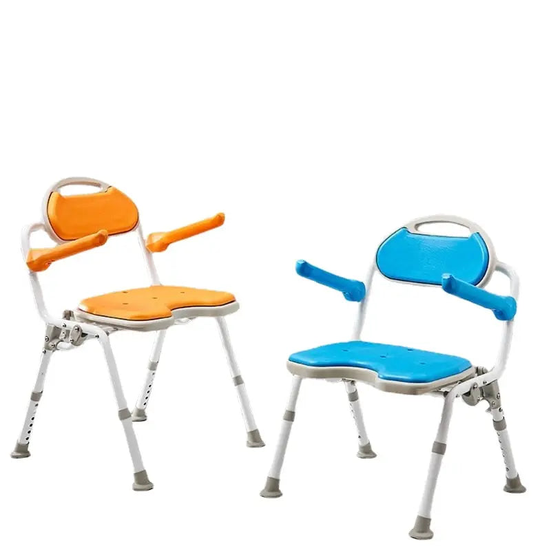 Elderly Bath Shower Chair Folding Toilet Sitting Non-Slip Shower Stool Care Curated